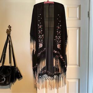 Torrid Fringe Kimono 1/2